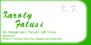 karoly falusi business card